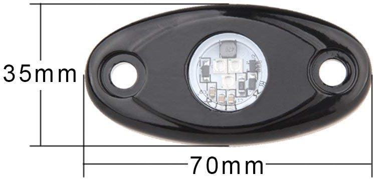 YONEDA 4 Pods Blue Rock Lights 6000K Ultra Bright LED Neon Underglow Light IP68 Waterproof for Trucks SUV UTV ATV RZR Car Boats Pickup Motorcycle - Image 3